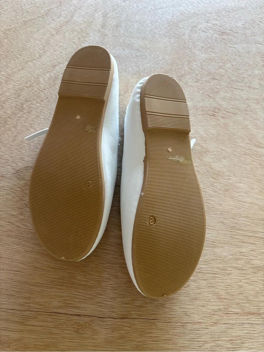 White Mary Jane Flats Girls Size 2 Dress Shoes